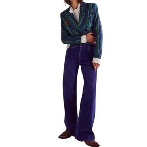 NWT We The Free Flocked Tinsley Baggy High Rise Denim